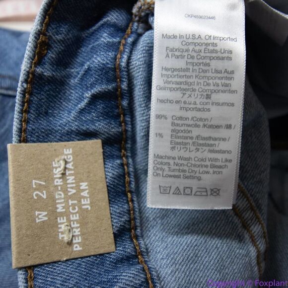 NEW Madewell The Mid-Rise Perfect Vintage‎ Jean in Enmore Wash, 27 - Picture 13 of 16